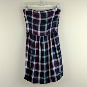 Abercrombie & Fitch | Plaid Strapless Top
